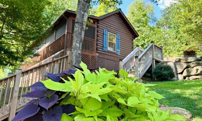 Lake Lure Cabin | Cozy Blue Skies Cabin - walk to Chimney Rock & Lake Lure