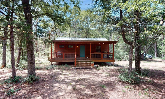 Paige Cabin | Cozy cabin w/covered porch, relaxing hammock & porch swing