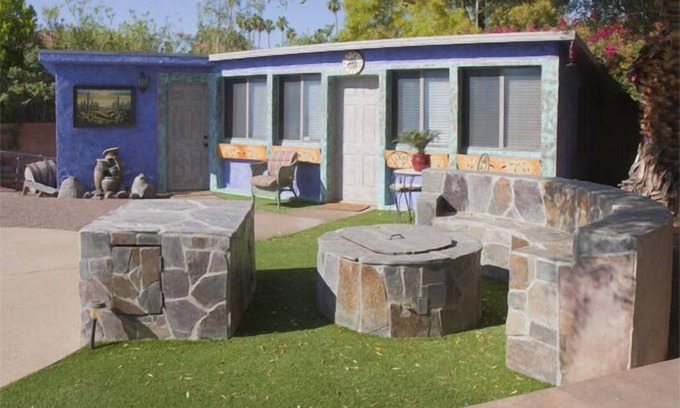 Palm Desert Cottage | COZY CASITA - your huge, exclusive private backyard w/pool, jacuzzi & fire pit