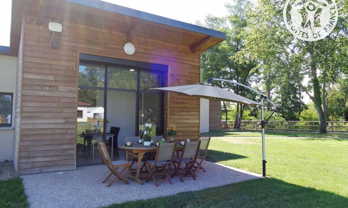 Veauchette Cottage | Cozy Chalets by the Pond with Terrace, Outdoor Activities, and Spa in Veauchette