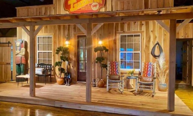 Vinemont House | Cozy cowboy retreat that feels like a western town overlooking a beautiful ranch