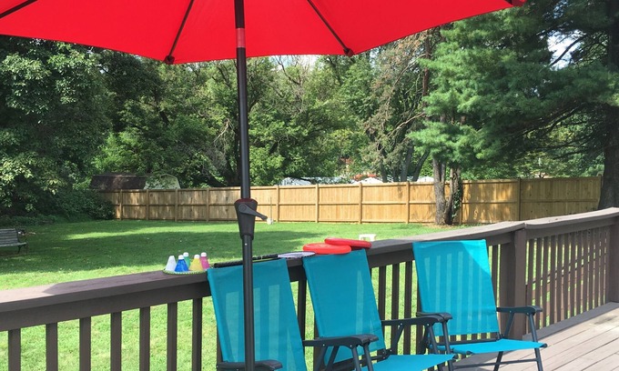 Carrolltowne House | cozy guest room with private bath kitchenette