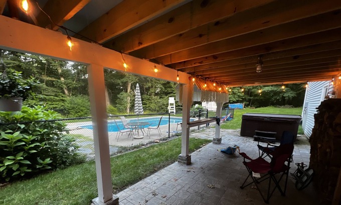Uxbridge House | Cozy home in Uxbridge with a pool, hot tub, and hiking trails!