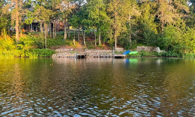 Gordon Cabin | Cozy lake cabin, enjoy fall colors on the deck overlooking the lake!