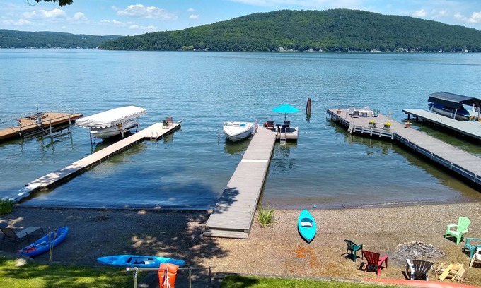 Hammondsport Cottage | Cozy lakeside cottage with Grand Views, beautiful beach, and sunsets! See video!