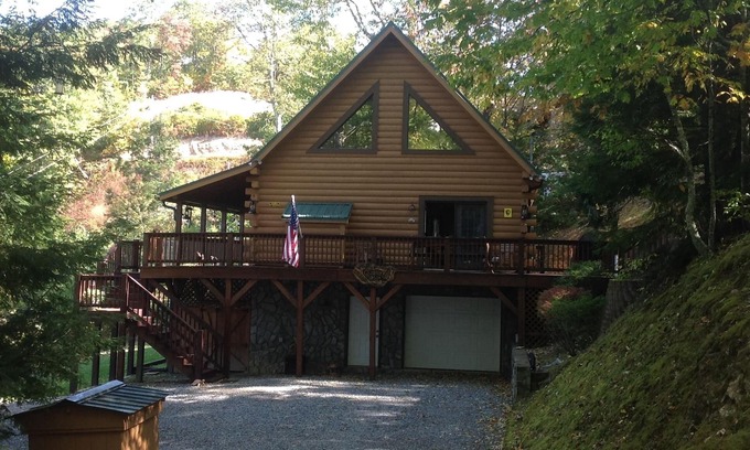 Cranberry Falls Cabin | Cozy mountain retreat overlooking long-range mountain views.