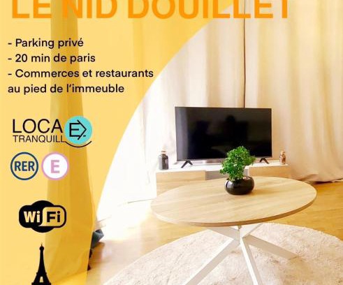 Bondy Apartment | cozy Nest,Paris,Opera,Disney,La Défense,
