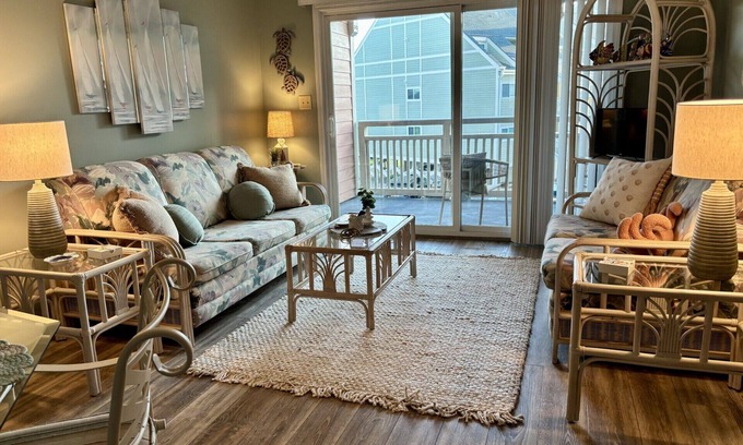 Oak Island Condo | Cozy Ocean View Condo at Caswell Beach - The "Nan~Sea" Awaits.