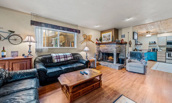 Chestertown Condo | Cozy retreat with fireplace, kayaks, and shared beach/pond access