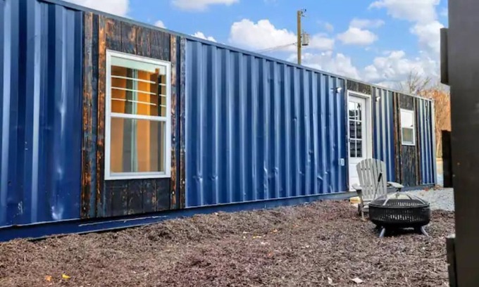 Athens Apartment | Cozy Rustic Blue Container Cottage ~ Lake Wheeler