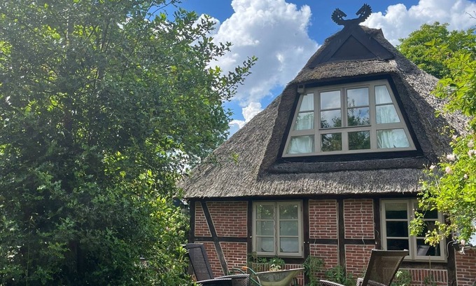 Hittbergen Apartment | Cozy thatched cottage on the Elbe