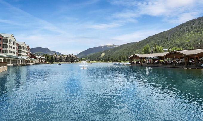 Lakeside Village Condo | Cozy, updated condo with lake views and ski shuttle right out front!