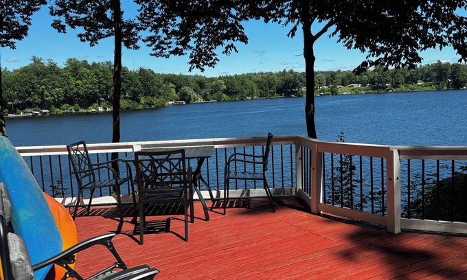 Newaygo Cottage | Cozy Waterfront Cottage - 2 private docks, kayaks, pedal boat, grill & firepit!