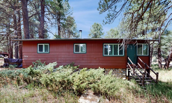 Kachina Village House | Cozy woodland with fireplace & patio, near trails, Flagstaff & national forest