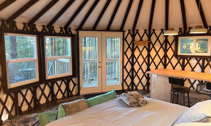 Salt Spring Island Bed & Breakfast | Cozy Yurt nestled in the forest on Salt Spring Island