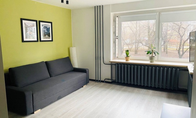 Business District Apartment | Cozy1-bedroom apartment in Vilnius City Center,1st floor, private entrance