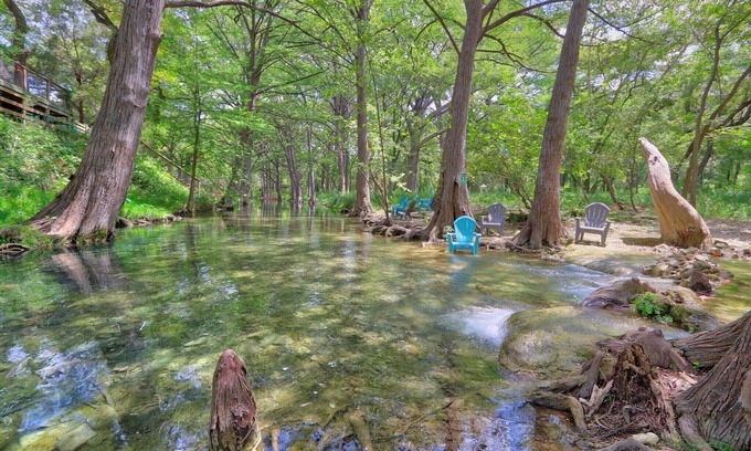 Wimberley Cottage | Creekside Cabins - The Texan | Studio Layout with Creek Access!