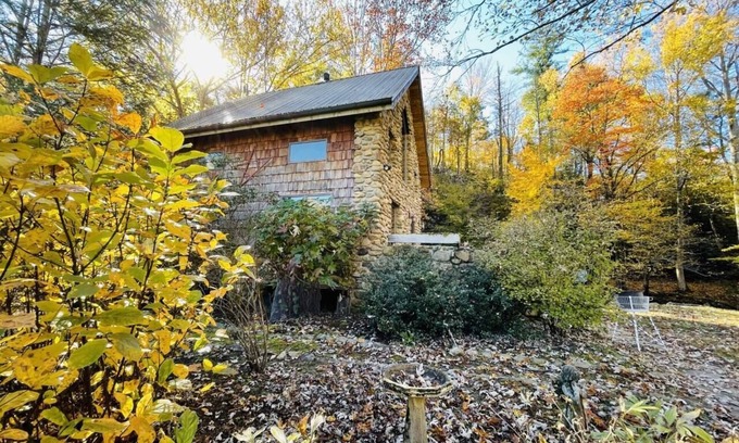 Hot Springs Cottage | Creekside Fairytale Cottage-Hot Tub-Cozy Fireplace