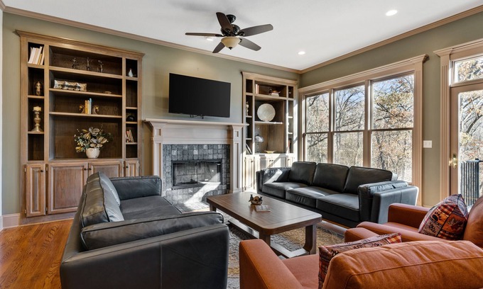Bucyrus House | Creekside Lodge - Acreage + Fire Pit + Pond +Sleeps 14