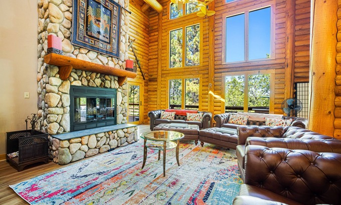 Groveland Cabin | Custom Built 6BR Chalet w/Views of Trees & Wildlife, WiFi & Large Deck