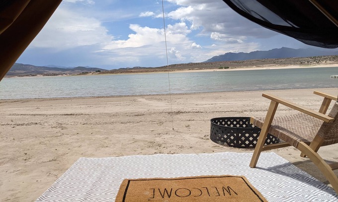 Levan House | Cute glamping tent on private sandy beach
