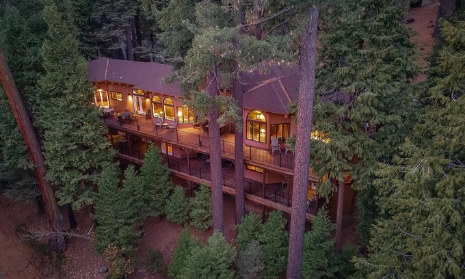 Arnold Cabin | Dardanelle Retreat - 4,200 sqft, Pets okay, Pool Table, Games - Swim, Hike, Ski