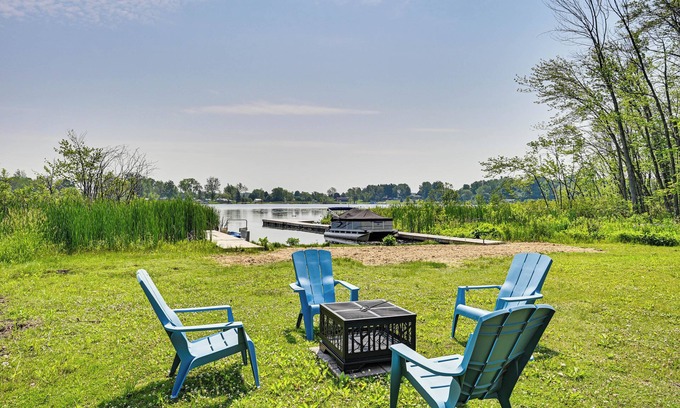 Hartford House | Deck, Dock & Hot Tub: Lakeside Retreat in Michigan