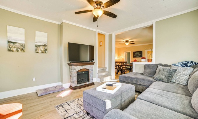 Elmira House | Deck & Fire Pit: Peaceful Home in Elmira
