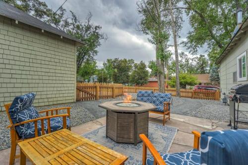 Central Colorado Springs House | Del Norte Cottage - Downtown King BBQ Fire Pit