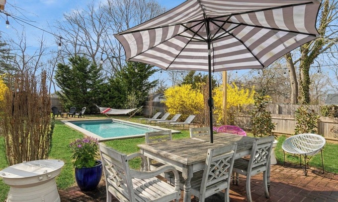 Greenport West House | Delightful 4-bedroom Cape with heated saltwater pool in the heart of Greenport!