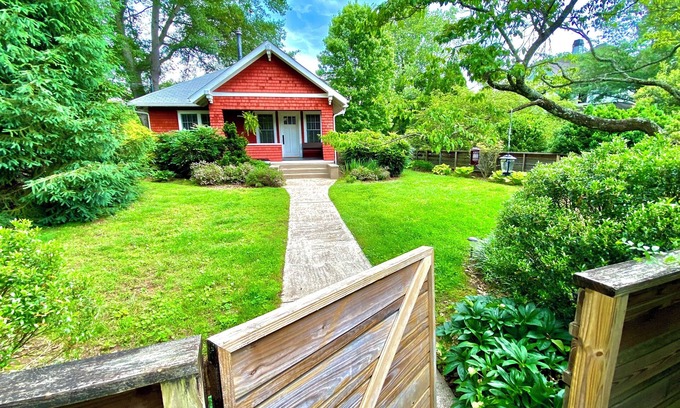 Brevard House | Deluxe Downtown Bungalow - fenced in yard, pet friendly.