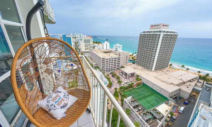 San Juan Apartment | Deluxe Ocean View Studio with Free Parking & Pool