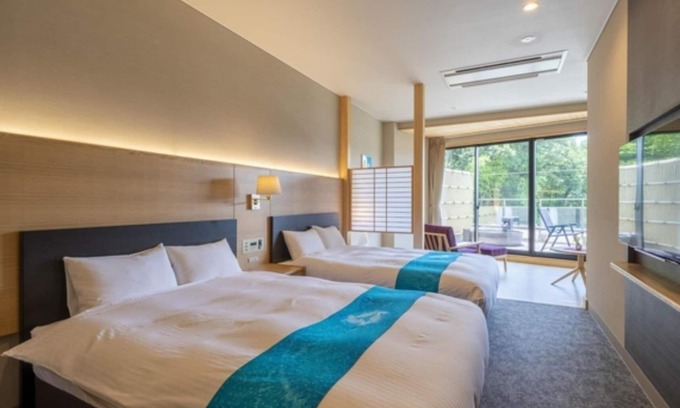 Hachiman-cho Hotel | Deluxe Room with private openair bathwith bathroom and toilet/Gujo Gifu