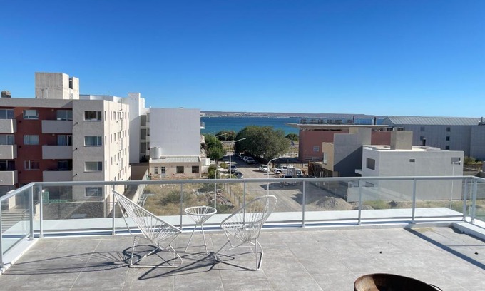 Puerto Madryn Apartment | Depto. a Estrenar, Terraza Vista al Mar