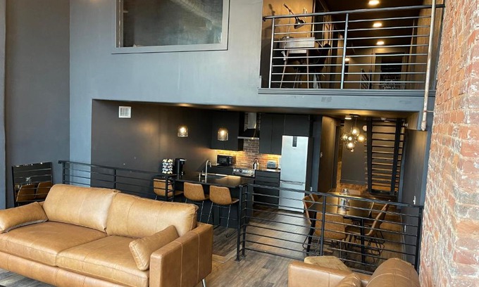 West Main Historic District Apartment | DerbyCity Plush Loft Gather in Style by Hollyhock