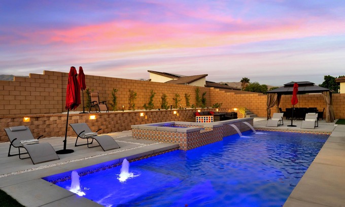 Desert Hot Springs House | Desert Dream, Pool/Spa, Jr Pickleball court with Game Room