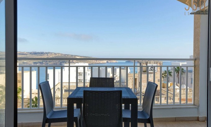 St. Paul's Bay Apartment | Designer home with stunning sea views in St Pauls