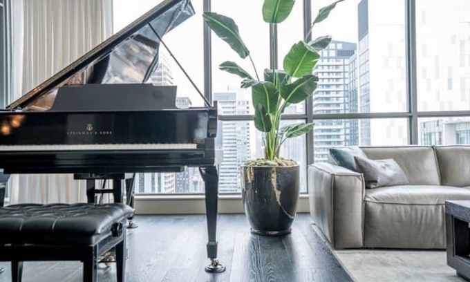 Fashion District Apartment | Designer Penthouse with Grand Piano & Lake Views