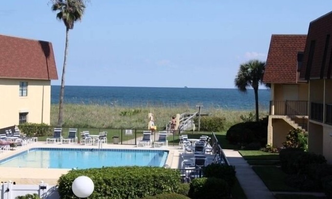 Avon By The Sea Condo | Direct Beach Access, ground floor corner unit, freshly updated in cozy setting.