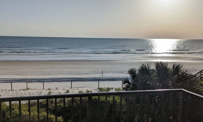 Crescent Beach Condo | Direct Oceanfront Corner Unit With Miles of White Sandy Beaches Directly Outside