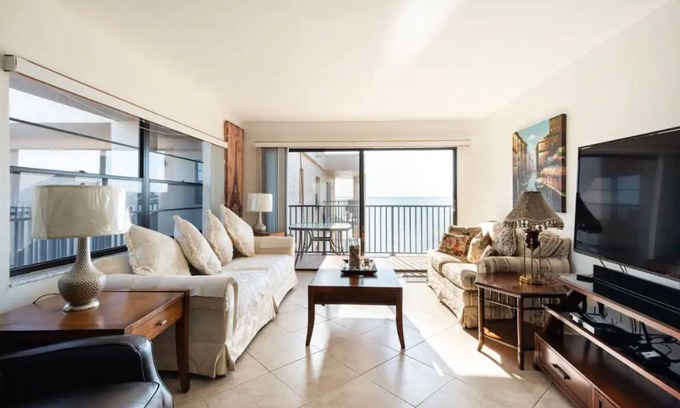 Port Canaveral Condo | Direct River gorgeous view! Newly remodeled, quartzite counter open floor plan