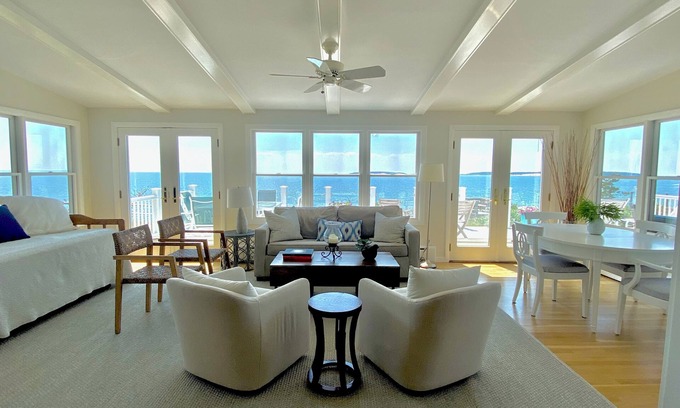 Indian Neck Heights House | Direct Waterfront 4 BR 2.5 BTH Cent Air, Big Deck, Swim Beach, Sunsets, 5 Star