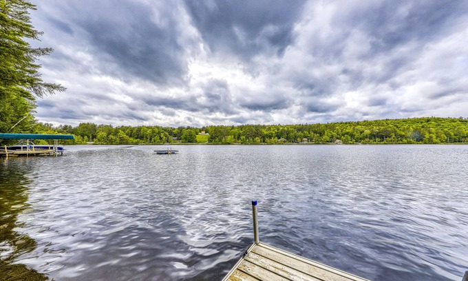 Chestertown House | Dog-friendly cabin with lakefront location, 20' dock, smart TV
