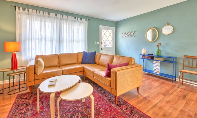 Fletcher House | Dog-friendly, colorful mountain home with enclosed yard, firepit & EV charge
