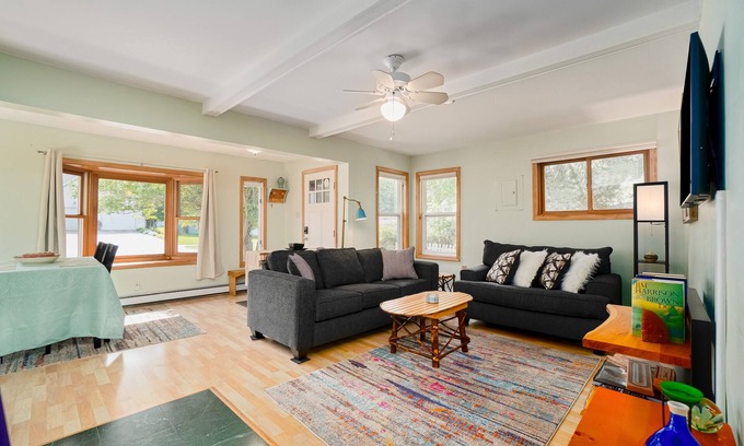 Empire House | Dog-friendly cottage with fenced yard, firepit, W/D, & WiFi - walkable location