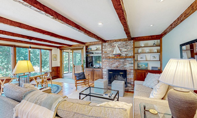 Yarmouth Port House | Dog-friendly, custom-designed home with 180-degree salt marsh view & 2 decks