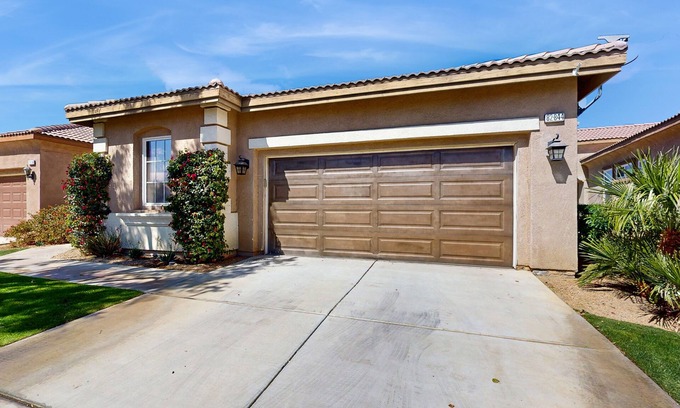 Indio House | Dog-friendly golf course-adjacent home with a private pool, pool spa, & AC