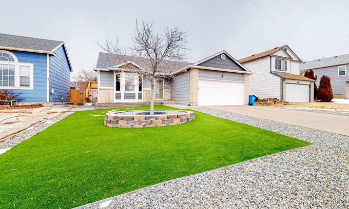 Cimarron Hills House | Dog-friendly home with sunset/mountain view & fireplace - near USAFA/Fort Carson