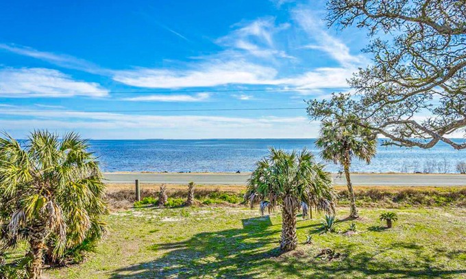 Eastpoint House | Dog-friendly home with lovely water view, roomy deck, fast WiFi, central AC, W/D