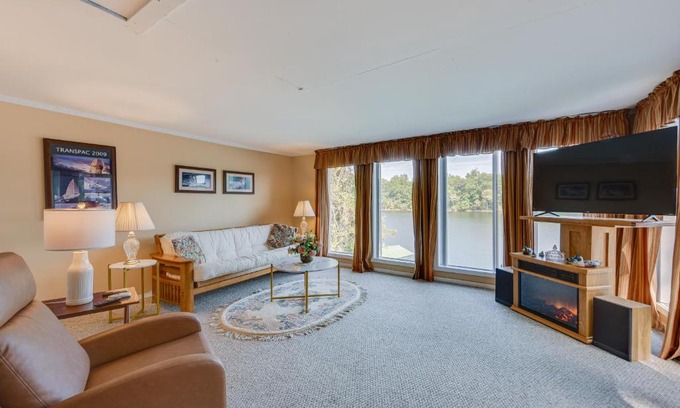 Jonesville House | Dog-Friendly Home on Black River Lake with Boat Dock